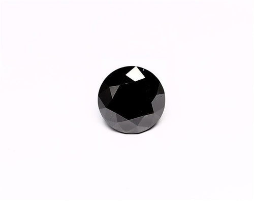 2.06 Carat Natural Black Round Diamond GIA