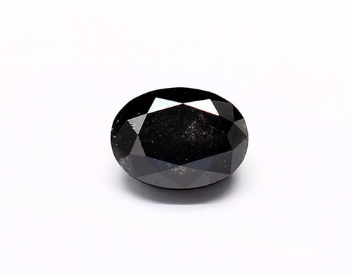 1.22 Carat Natural Black Oval Diamond GIA