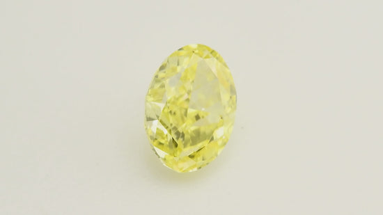 0.83 Carat Fancy Intense Yellow Oval Diamond VVS1 GIA