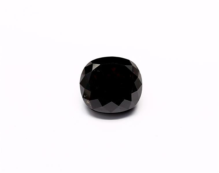 2.87 Carat Natural Black Cushion Diamond GIA