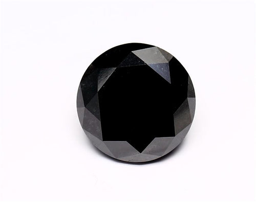 3.97 Carat Black Round Diamond