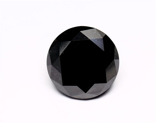 3.97 Carat Black Round Diamond