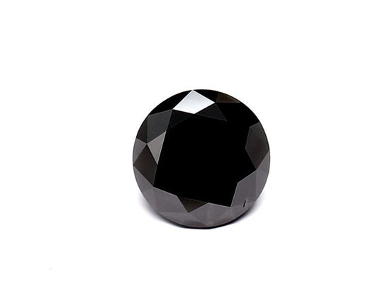 1.39 Carat Natural Black Round Diamond GIA
