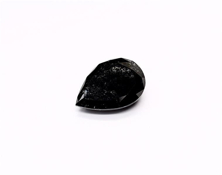 2.33 Carat Natural Black Pear Diamond GIA