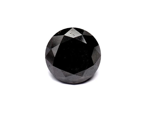 2.83 Carat Black Round Diamond