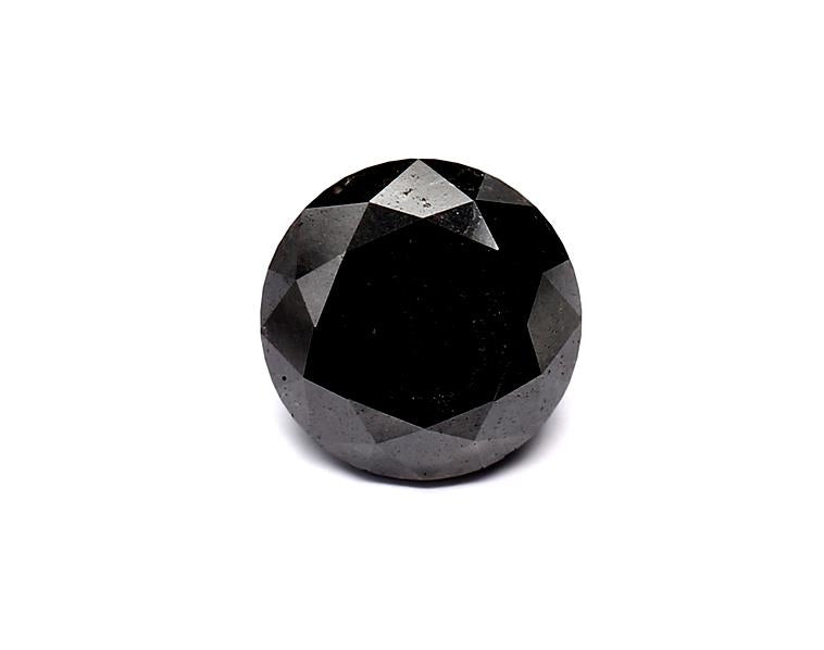 2.83 Carat Black Round Diamond