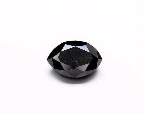 1.55 Carat Natural Black Marquise Diamond GIA