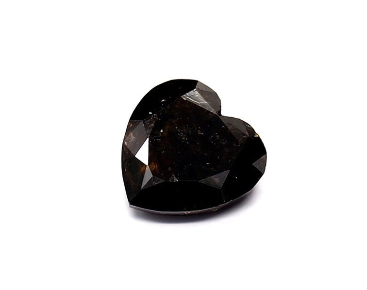 1.74 Carat Natural Black Heart Diamond GIA