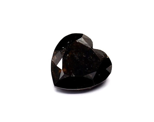 1.74 Carat Natural Black Heart Diamond GIA
