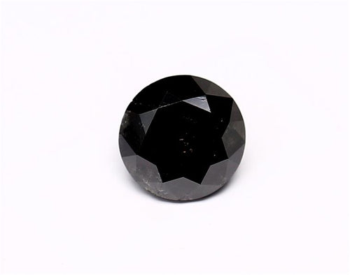 0.98 Carat Natural Black Round Diamond GIA