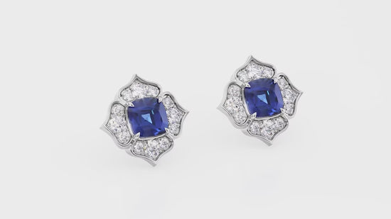 Sapphire Serenity Bloom Earrings