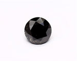 1.53 Carat Natural Black Round Diamond GIA