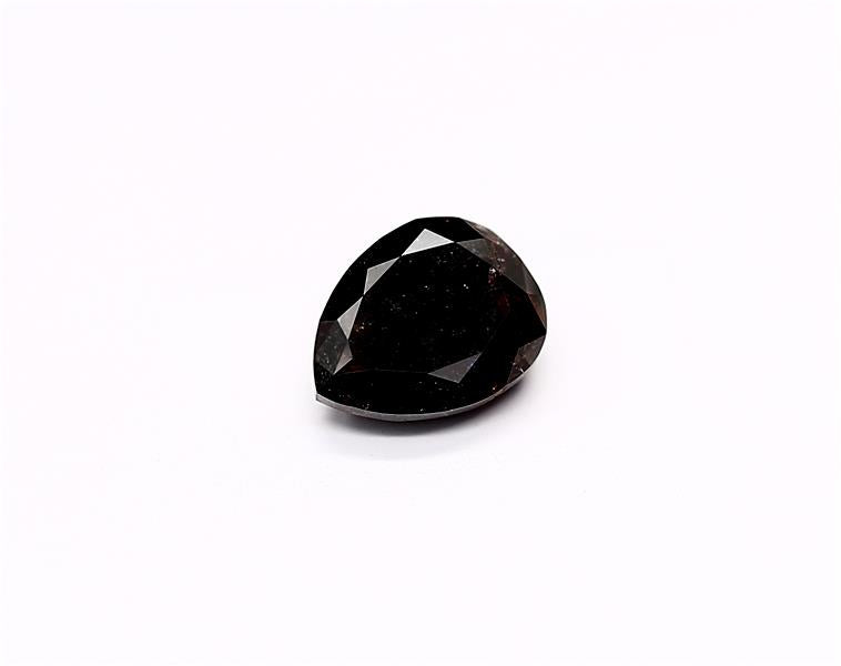 1.53 Carat Natural Black Pear Diamond GIA