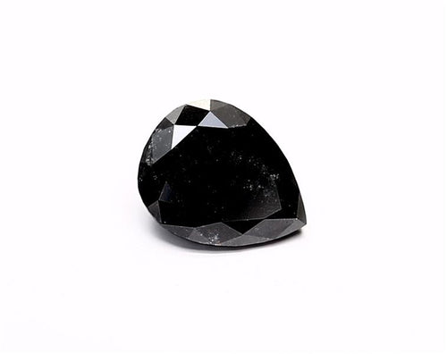 1.7 Carat Natural Black Pear Diamond GIA