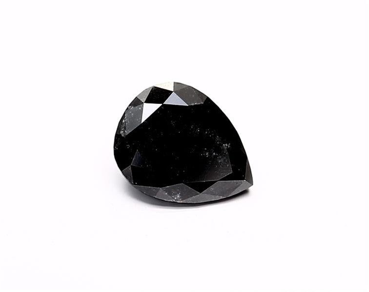 1.7 Carat Natural Black Pear Diamond GIA