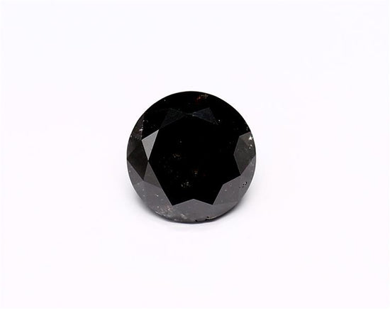 1.85 Carat Natural Black Round Diamond GIA