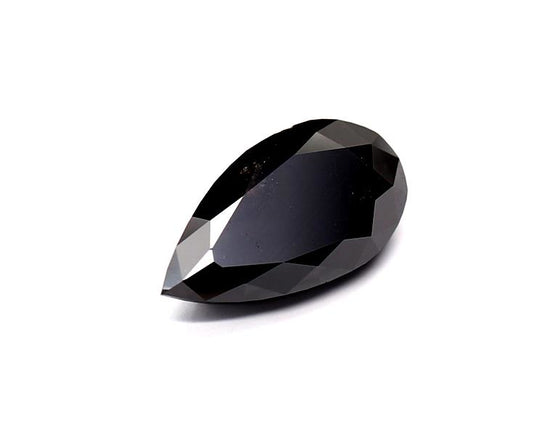 2.01 Carat Natural Black Pear Diamond GIA