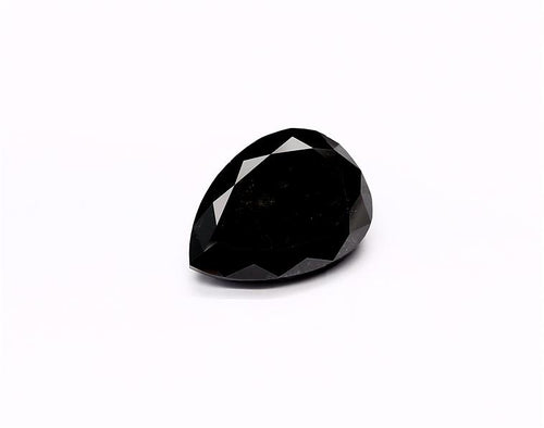 4.29 Carat Natural Black Pear Diamond GIA