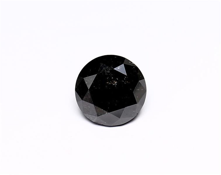 1.06 Carat Natural Black Round Diamond GIA