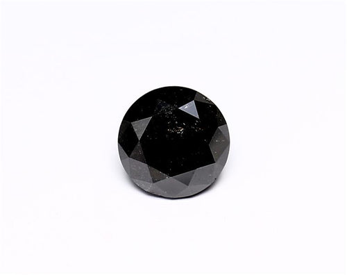 1.06 Carat Natural Black Round Diamond GIA
