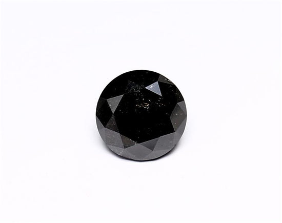 1.06 Carat Natural Black Round Diamond GIA