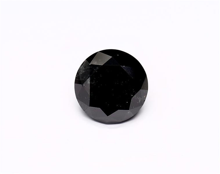 1.95 Carat Natural Black Round Diamond GIA