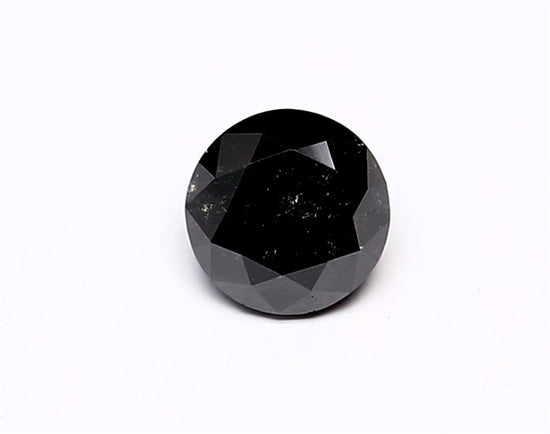 0.35 Carat Natural Black Round Diamond GIA