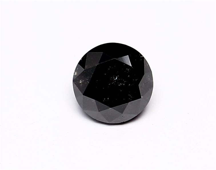 0.35 Carat Natural Black Round Diamond GIA