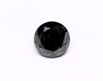 1.27 Carat Natural Black Round Diamond GIA