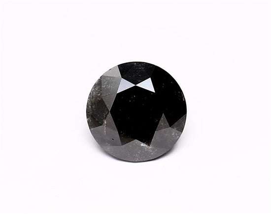 0.99 Carat Natural Black Round Diamond GIA