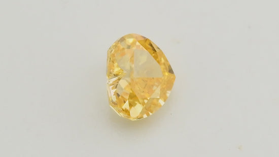 0.27 Carat Fancy Vivid Yellowish Orange Heart Diamond VS2 GIA