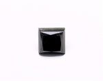 1.52 Carat Natural Black Princess Diamond GIA