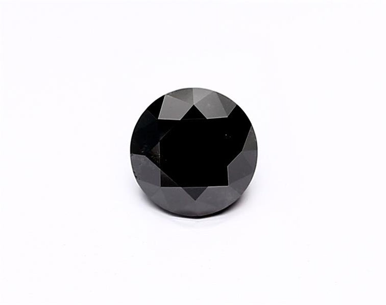 1.02 Carat Natural Black Round Diamond GIA