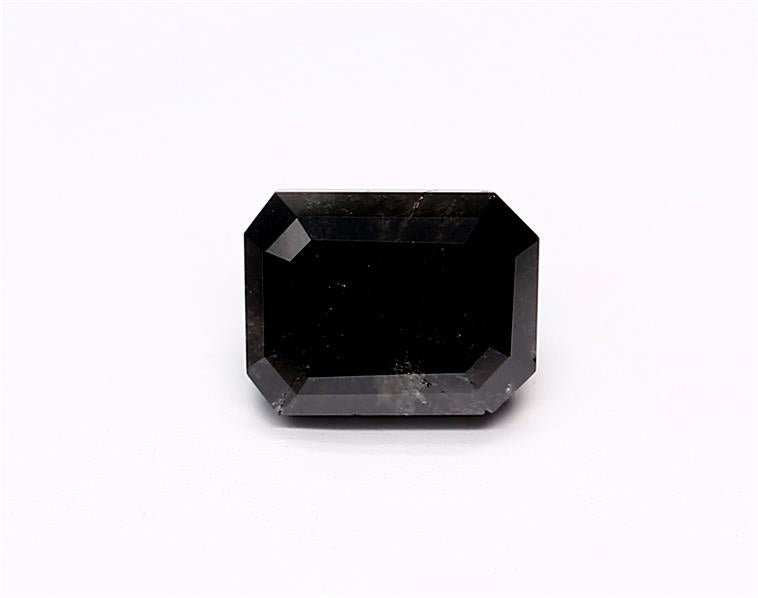 0.72 Carat Natural Black Emerald Diamond GIA