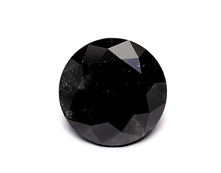 1.02 Carat Natural Black Round Diamond GIA