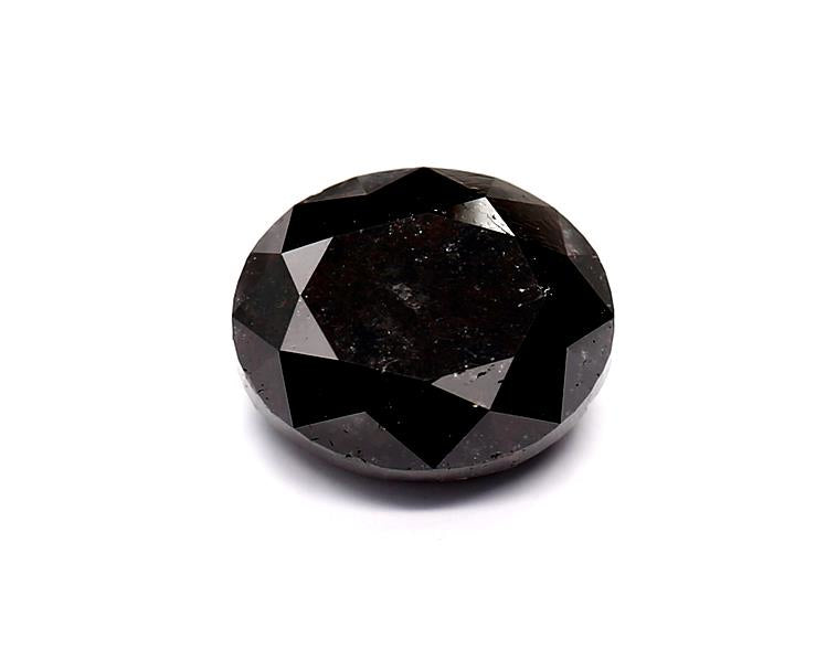4 Carat Black Oval Diamond