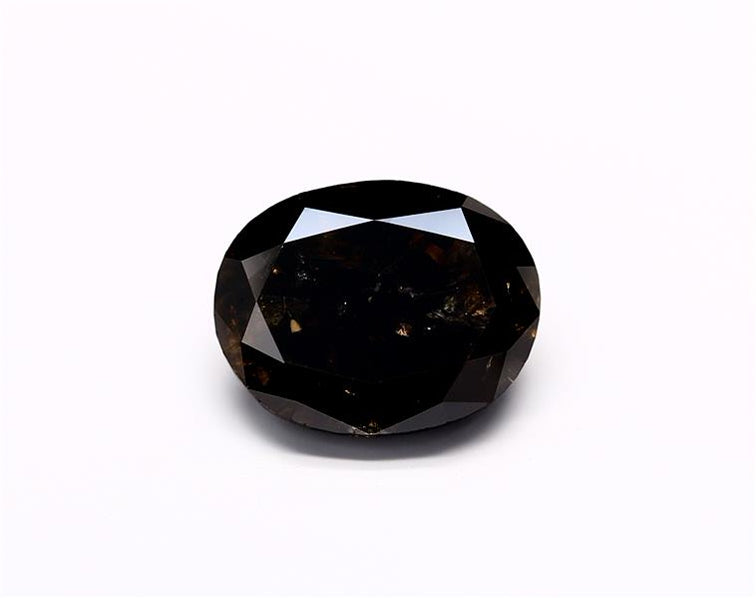 4.37 Carat Dark brown Oval Diamond