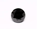 1.43 Carat Natural Black Round Diamond GIA