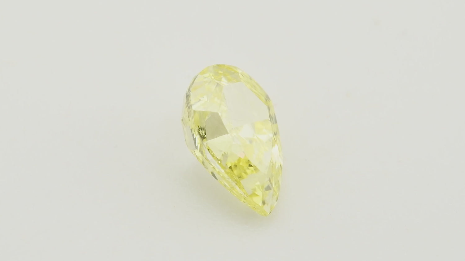 0.52 Carat Fancy Intense Yellow Pear Diamond VS2 GIA
