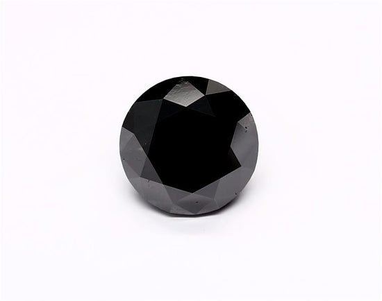4.22 Carat Black Round Diamond