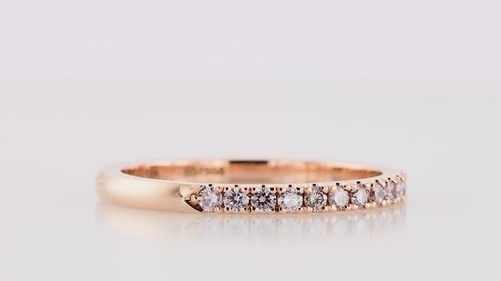 Fancy Light Pink Diamond Half Eternity Ring