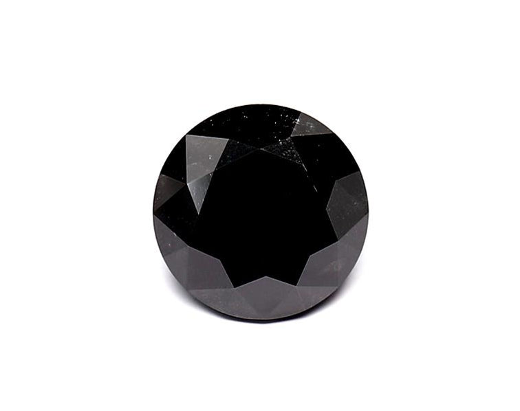 1.9 Carat Natural Black Round Diamond GIA