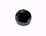 3.83 Carat Natural Black Round Diamond GIA
