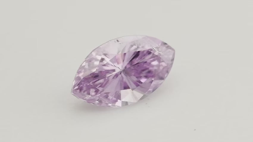0.15 Carat Fancy Intense Pinkish Purple Marquise Diamond (I1) GIA
