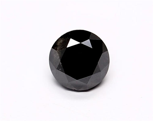 0.49 Carat Natural Black Round Diamond GIA