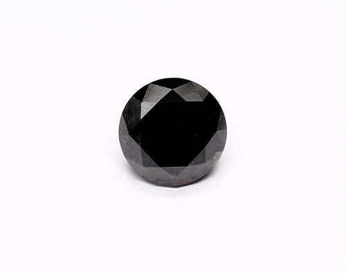 1.91 Carat Natural Black Round Diamond GIA