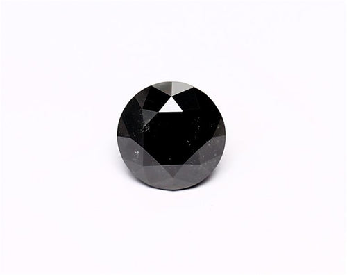 1.08 Carat Natural Black Round Diamond GIA