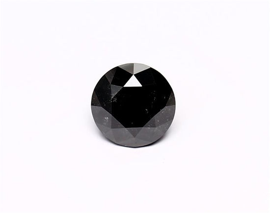 1.08 Carat Natural Black Round Diamond GIA