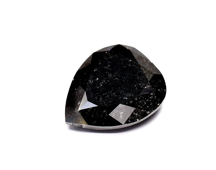 2.78 Carat Natural Black Pear Diamond GIA