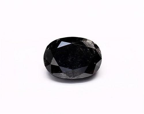 1.29 Carat Natural Black Oval Diamond GIA